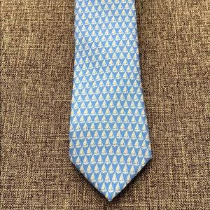 Barneys CO-OP Sailboat Silk Print Tie